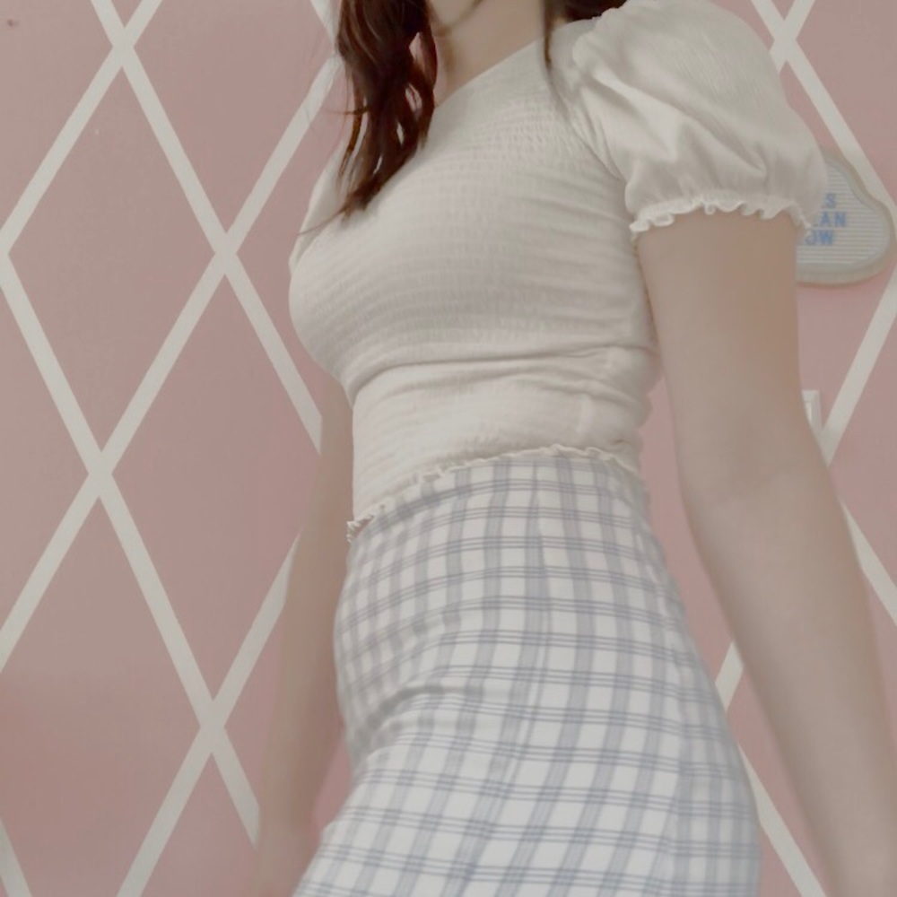 Blue and white skirt form Shein.